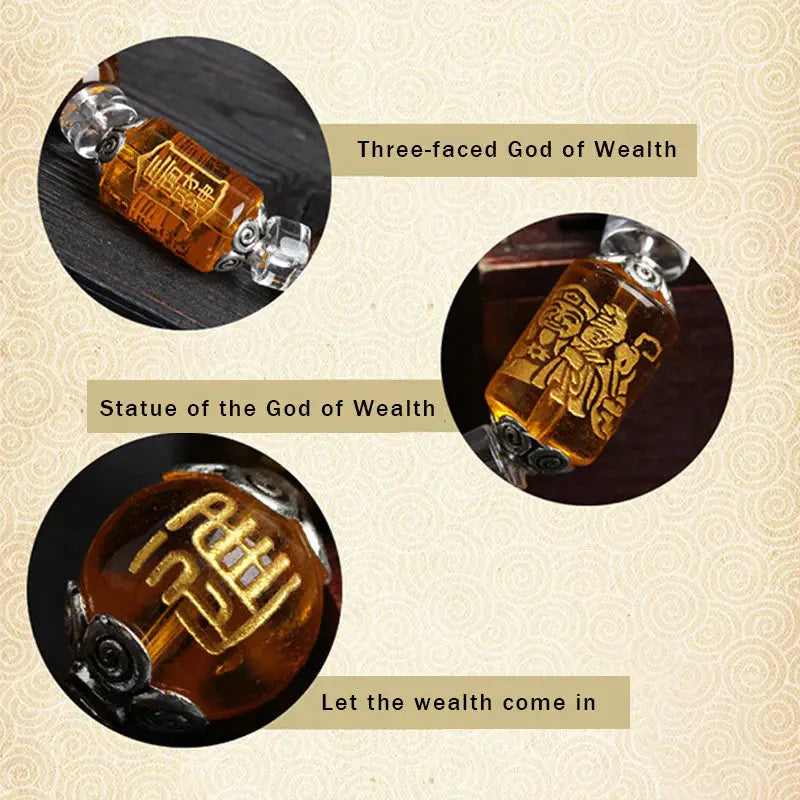 Buddha Padmasana Tiger Eye Bead Fortune Prosperity Bracelet - Buddha padmasana