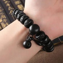 Cargar imagen en el visor de la galería, Buddha Padmasana Tibetan Lightning Strike Wood Protection Bracelet Buddha padmasana