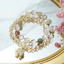 Cargar imagen en el visor de la galería, Buddha Padmasana Rose Quartz Elephant Healing Energy Charm Bracelet Buddha padmasana