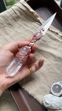 Load image into Gallery viewer, Amethyst Floral Magic Dagger | Blend of Ritual and Art Buddha padmasana