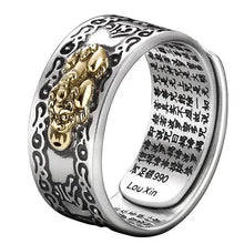 Load image into Gallery viewer, Buddha Padmasana Feng Shui Pixiu Mantra Ring - Wealth &amp; Protection Buddha padmasana