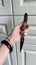 Load image into Gallery viewer, Amethyst Floral Magic Dagger | Blend of Ritual and Art Buddha padmasana