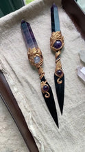 Load image into Gallery viewer, Amethyst Floral Magic Dagger | Blend of Ritual and Art Buddha padmasana