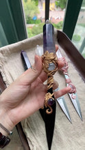 Load image into Gallery viewer, Amethyst Floral Magic Dagger | Blend of Ritual and Art Buddha padmasana