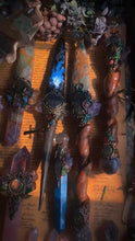 Load image into Gallery viewer, Labradorite Aurora Ritual Blade Buddha padmasana