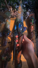Load image into Gallery viewer, Labradorite Aurora Ritual Blade Buddha padmasana