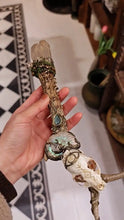 Load image into Gallery viewer, Spirit of the Wild Skull &amp; Crystal Wand Buddha padmasana