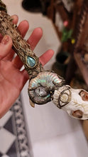 Load image into Gallery viewer, Spirit of the Wild Skull &amp; Crystal Wand Buddha padmasana