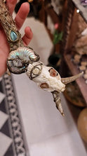 Load image into Gallery viewer, Spirit of the Wild Skull &amp; Crystal Wand Buddha padmasana
