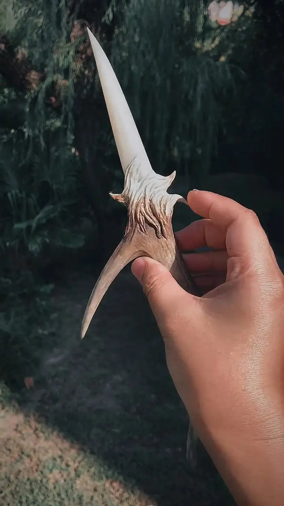 Wildwood Antler Ritual Dagger Buddha padmasana