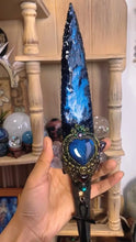 Load image into Gallery viewer, Obsidian Twilight Ankh Ritual Dagger Buddha padmasana