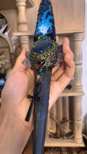 Load image into Gallery viewer, Obsidian Twilight Ankh Ritual Dagger Buddha padmasana