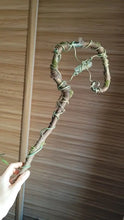 Load image into Gallery viewer, Forest Spirit Crystal Wand | Handcrafted Magical Staff for Ritual &amp; Daily Connection Buddha padmasana
