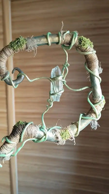 Forest Spirit Crystal Wand | Handcrafted Magical Staff for Ritual & Daily Connection Buddha padmasana