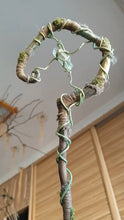 Load image into Gallery viewer, Forest Spirit Crystal Wand | Handcrafted Magical Staff for Ritual &amp; Daily Connection Buddha padmasana