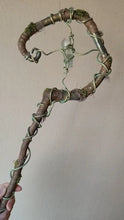 Load image into Gallery viewer, Forest Spirit Crystal Wand | Handcrafted Magical Staff for Ritual &amp; Daily Connection Buddha padmasana