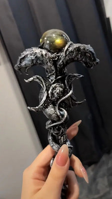 Hecate’s Triple Moon Sacred Scepter Buddha padmasana