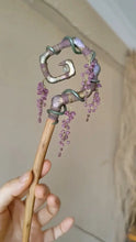 Load image into Gallery viewer, Wisteria Vine &amp; Star Ring Handcrafted Wand (2-in-1 Hairpin)