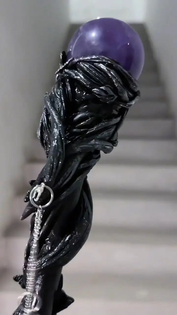 「Sun & Moon Harmony」Metaphysical Energy Wand | Handcrafted Crystal Ritual Staff Buddha padmasana