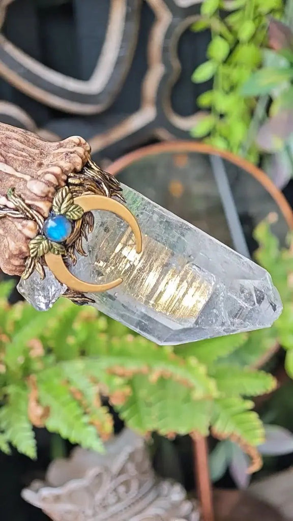 Resonance with All Amethyst Antler Spiritual Scepter Buddha padmasana