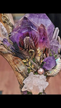 Load image into Gallery viewer, Resonance with All Amethyst Antler Spiritual Scepter Buddha padmasana