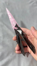 Load image into Gallery viewer, 「Pink Singularity Balisong」Cyberpunk Crystal Energy Butterfly Knife – A Fusion of Edge &amp; Elegance Buddha padmasana