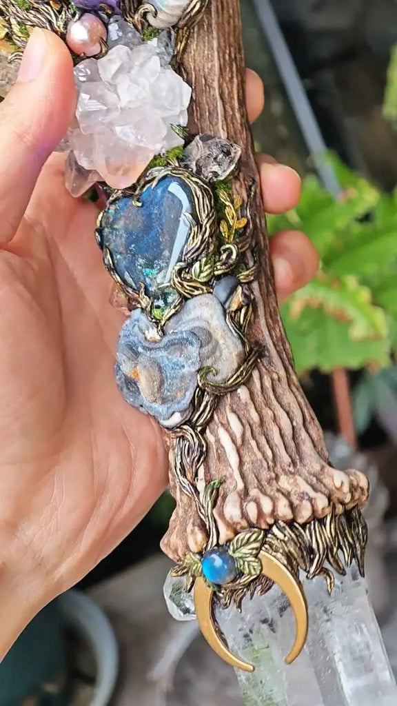 Thornmoon Amethyst Antler Scepter