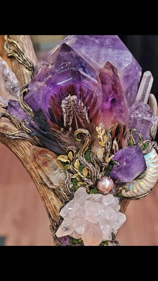 Thornmoon Amethyst Antler Scepter