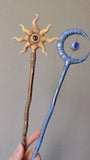 Custom crystal wand staff