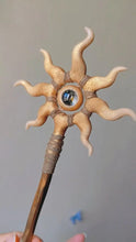 Load image into Gallery viewer, Custom crystal wand staff Buddha padmasana