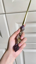 Load image into Gallery viewer, Amethyst Twilight Ritual Wand Buddha padmasana