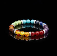 Load image into Gallery viewer, Buddha Padmasana 7 Chakra Stones Bracelet Buddha padmasana