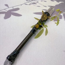 Load image into Gallery viewer, 15&quot; Crystal Magic Wand, Handmade Custom Harry Wands, Natural Crystal Quartz Magic Scepter, Witch Wand, Wizard Staff, Crystal Gifts for Kids Buddha padmasana