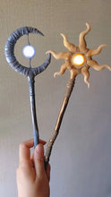 Load image into Gallery viewer, Custom crystal wand staff Buddha padmasana