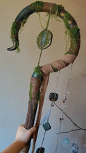 Load image into Gallery viewer, Moss Whisper crystal wand Buddha padmasana