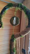 Load image into Gallery viewer, Moss Whisper crystal wand Buddha padmasana