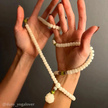 Load image into Gallery viewer, Buddha Padmasana White Jade Bodhi Lotus Mala Harmony Necklace Bracelet Buddha padmasana