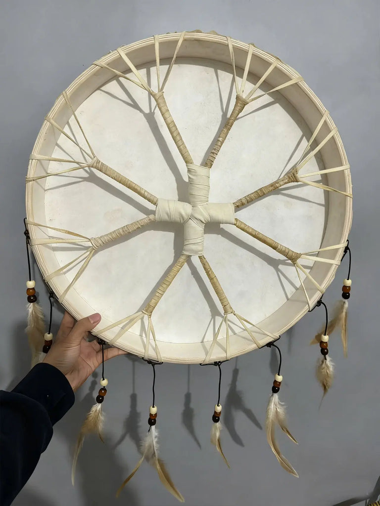 Mermaid Underwater Healing Frame Drum | Full-Size Goatskin Hand Drum Buddha padmasana