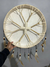 Load image into Gallery viewer, Mermaid Underwater Healing Frame Drum | Full-Size Goatskin Hand Drum Buddha padmasana