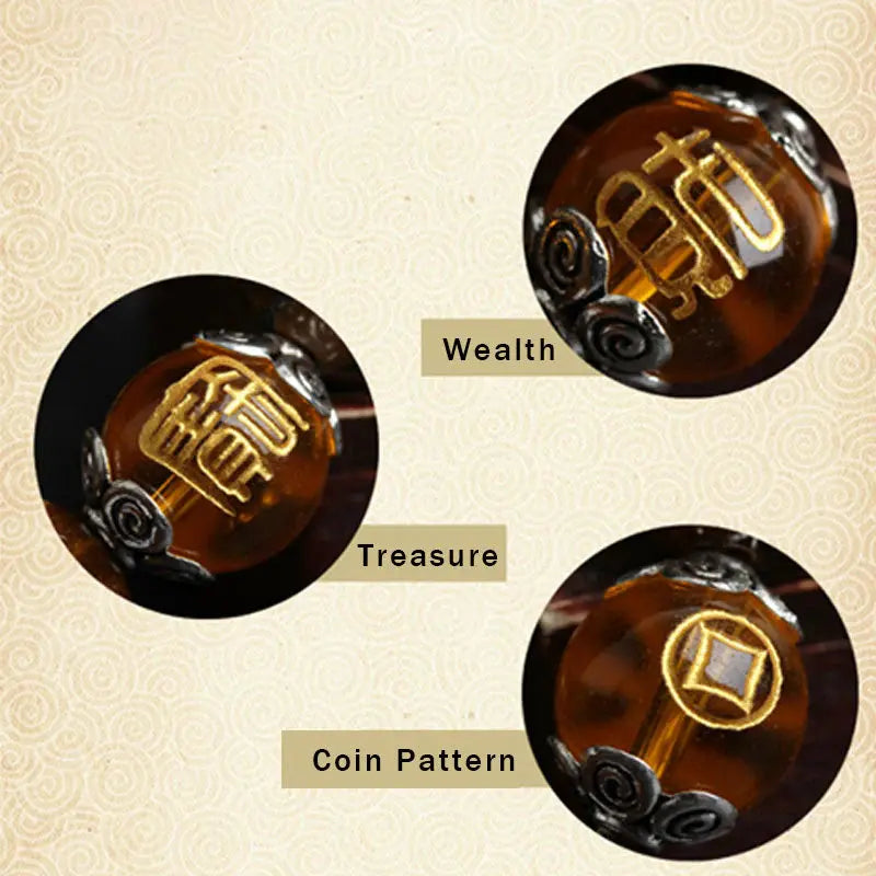 Buddha Padmasana Tiger Eye Bead Fortune Prosperity Bracelet - Buddha padmasana