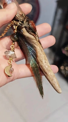 Twin Scarlet Hidden Mountain Crystal Wand Buddha padmasana