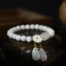 Load image into Gallery viewer, Buddha Padmasana Natural White Jade Luck Bracelet Buddha padmasana