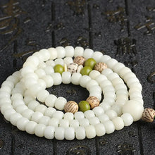 Load image into Gallery viewer, Buddha Padmasana White Jade Bodhi Lotus Mala Harmony Necklace Bracelet Buddha padmasana