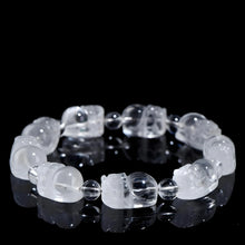 Load image into Gallery viewer, Buddha Padmasana White Phantom Carved Pi Xiu handmade Bracelet Buddha padmasana