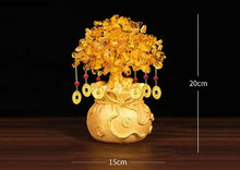 Load image into Gallery viewer, Buddha Padmasana Citrine Money Tree for Prosperity - Feng Shui Gemstone Ornament Buddha padmasana
