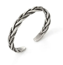 Load image into Gallery viewer, Balance Energy Retro Twisted Design Cuff Bracelet Bangle Buddha padmasana