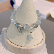 Cargar imagen en el visor de la galería, Buddha Padmasana Cat&#39;s Eye Moonstone Butterfly Star Charm Support Bracelet - Buddha padmasana