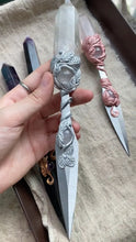 Load image into Gallery viewer, Amethyst Floral Magic Dagger | Blend of Ritual and Art Buddha padmasana