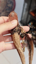 Load image into Gallery viewer, Twin Scarlet Hidden Mountain Crystal Wand Buddha padmasana