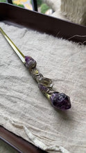 Load image into Gallery viewer, Amethyst Twilight Ritual Wand Buddha padmasana